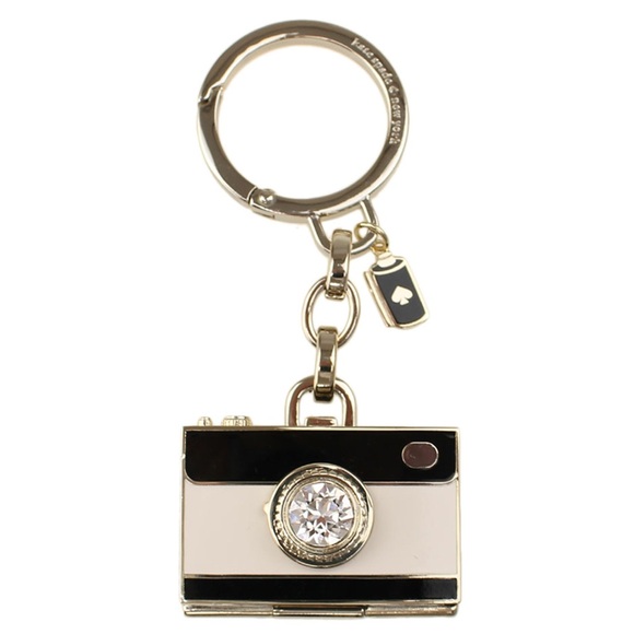 NWT-Kate Spade-3D Camera 📷 Keychain/Bag Charm-Glass Stone Lens-Black & White-$99 - Picture 9 of 12